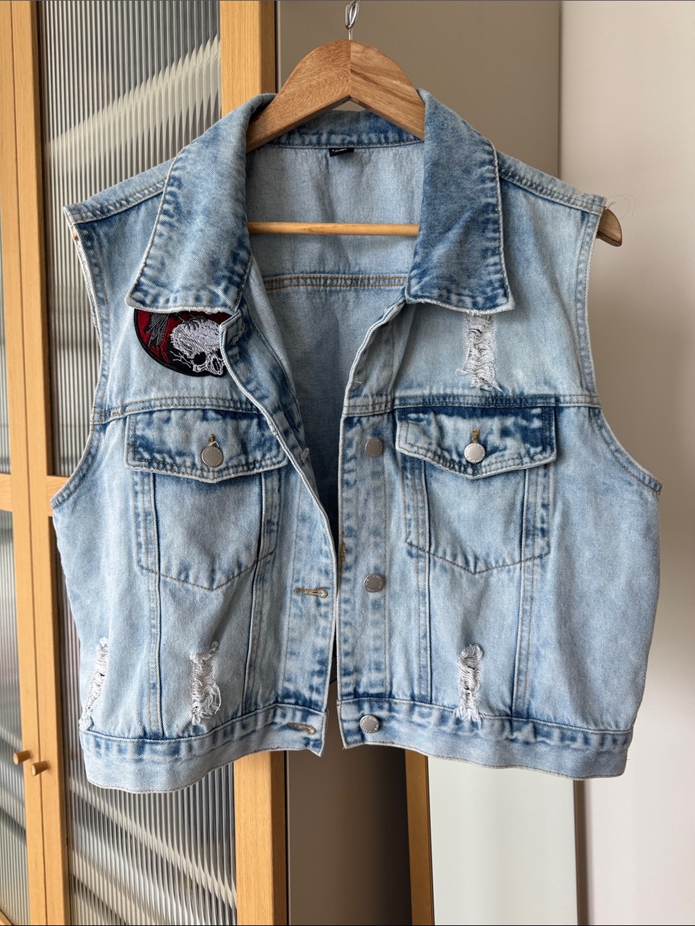 SHEIN Curve Light Blue Denim Jacket - 2XL